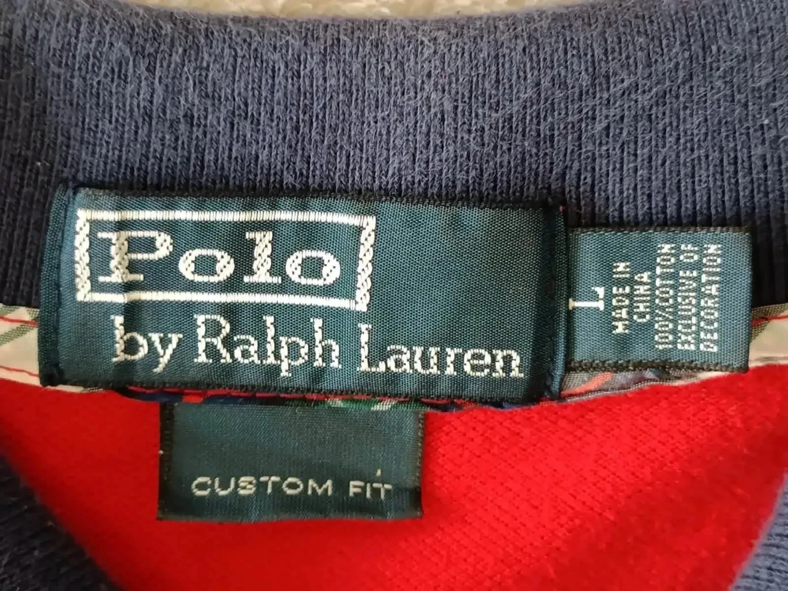 Polo Ralph Lauren Big Pony vermelho Logo azul marinho Tamanho L – photo 5